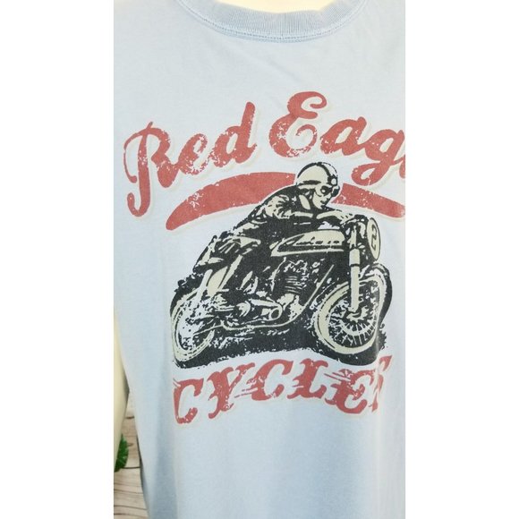 Red Eagle Cycles Biker Authentic Rugged Co. Tee T-shirt Men's Sz Large - Picture 3 of 9